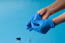 Load image into Gallery viewer, (EXTRA SMALL) Blue Nitrile Examination Gloves, Powder Free (100 GLOVES/BOX)