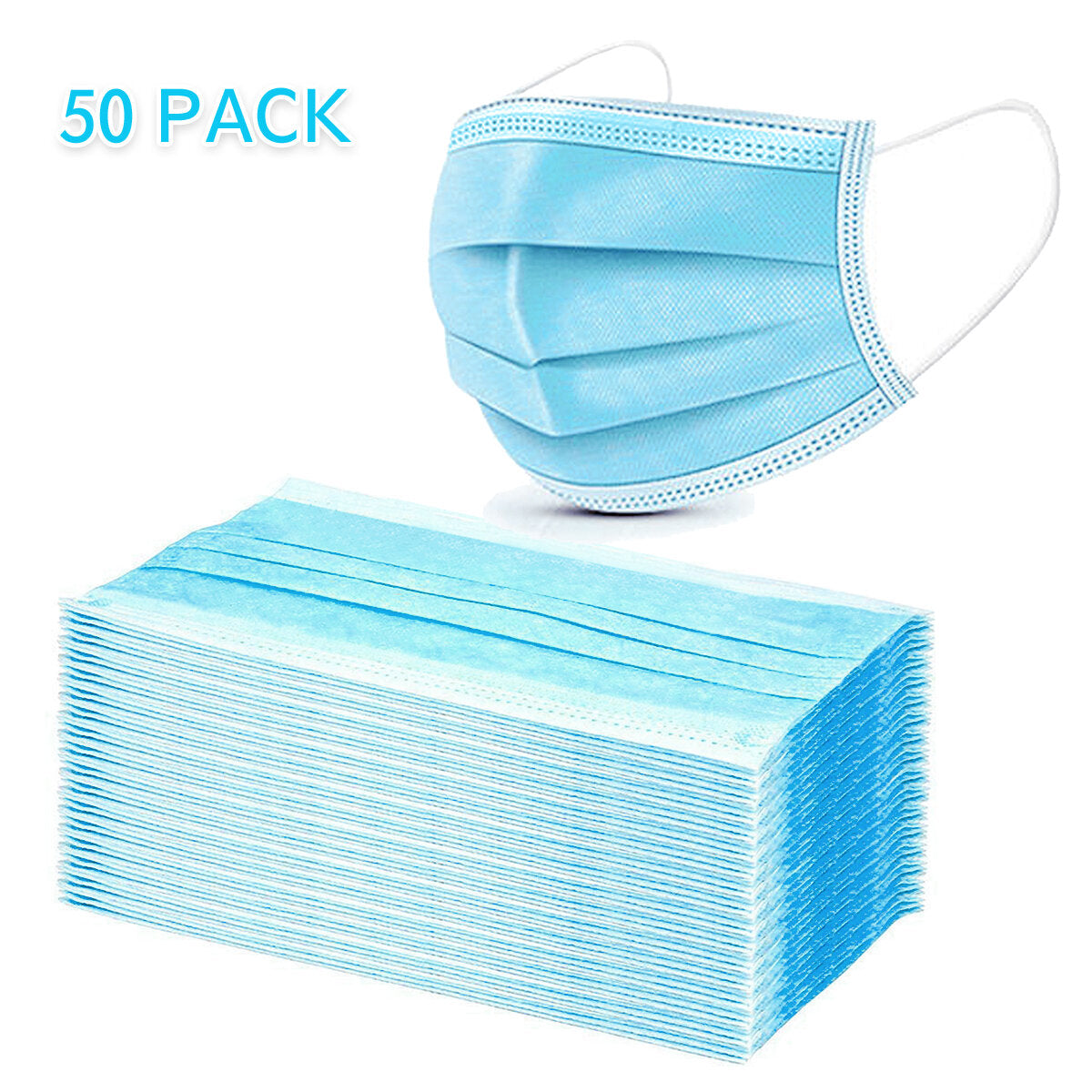 Disposable Protective 3 Ply Civilian Mask (box of 50) AS LOW AS $19.95 –  PPE SUPPLY HOUSE